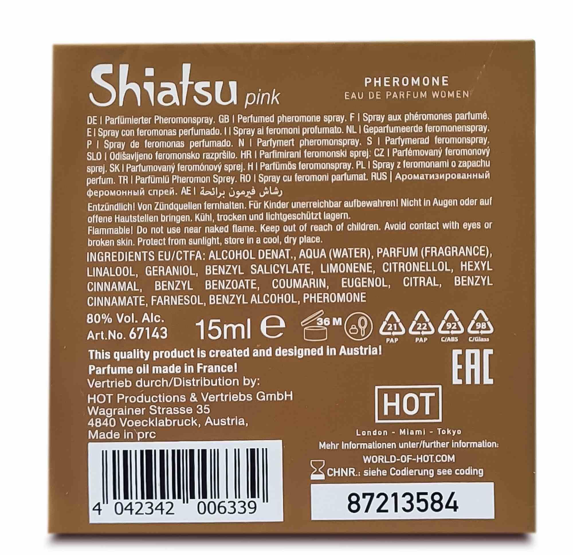 Perfumy feromonowe Shiatsu Hot woman różowy 15 ml - 21