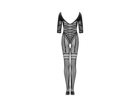 Bodystocking Obsessive G329 czarny XL XXL z imitacją gorsetu - 6