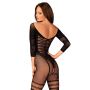 Bodystocking Obsessive G329 czarny XL XXL z imitacją gorsetu - 3