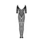 Bodystocking Obsessive G329 czarny XL XXL z imitacją gorsetu - 7