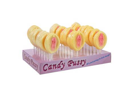 Lizak erotyczny Candy Pussy truskawkowy - 2