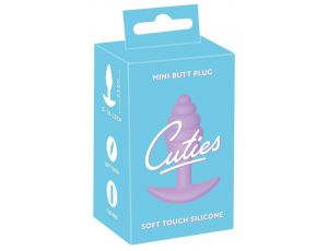 Mini korek analny Cuties fioletowy silikonowy 7 5 cm