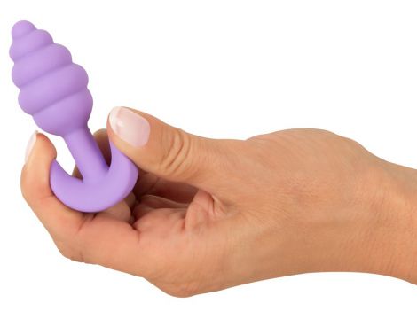 Mini korek analny Cuties fioletowy silikonowy 7 5 cm - 10