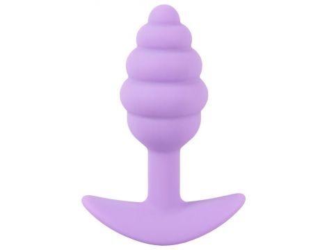 Mini korek analny Cuties fioletowy silikonowy 7 5 cm - 2