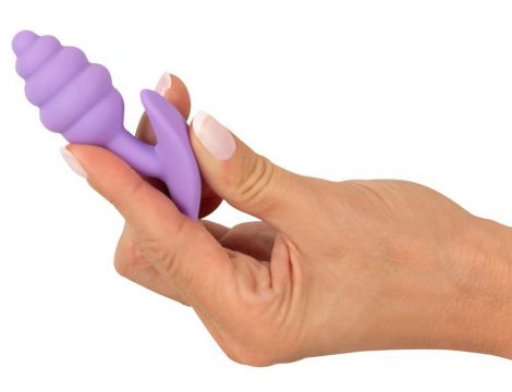 Mini korek analny Cuties fioletowy silikonowy 7 5 cm - 11