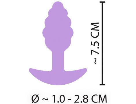 Mini korek analny Cuties fioletowy silikonowy 7 5 cm - 13