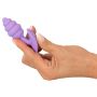 Mini korek analny Cuties fioletowy silikonowy 7 5 cm - 13