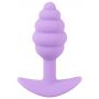Mini korek analny Cuties fioletowy silikonowy 7 5 cm - 3
