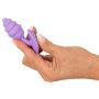 Mini korek analny Cuties fioletowy silikonowy 7 5 cm - 12