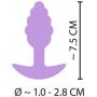 Mini korek analny Cuties fioletowy silikonowy 7 5 cm - 14