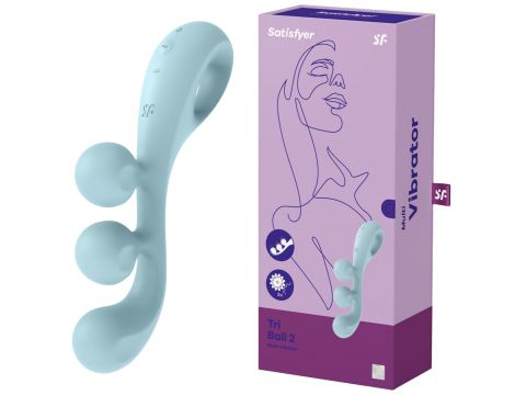 Stymulator Satisfyer Tri Ball 2 jasnoniebieski silikonowy USB