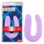 Podwójne dildo HI Rubber fioletowe 18 cm - 2