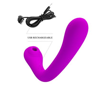 Wibrator ssący łechtaczki punkt G Pretty Love Alex USB - 7
