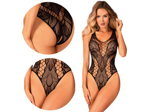 Body Obsessive B138 czarne z otwartym krokiem S/M/L - 3