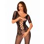 Bodystocking siateczkowy Obsessive F238 czarny kwiatowy S/M/L - 4