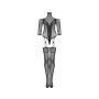 Bodystocking Obsessive G333 czarny z pończochami S/M/L - 10