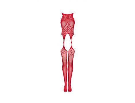 Bodystocking Obsessive N122 czerwony geometryczny XL XXL - 8