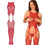 Bodystocking Obsessive N122 czerwony geometryczny XL XXL - 8