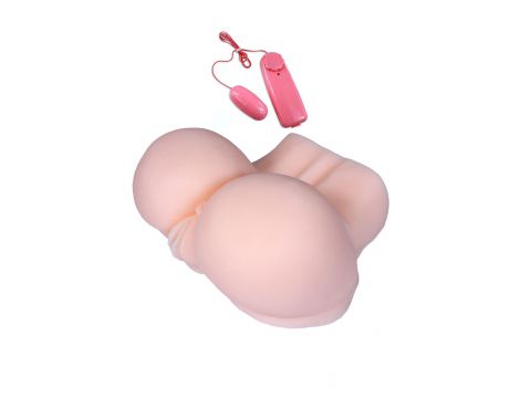 Masturbator wibrujący realistyczny XXL z pochwą i pośladkami 27 cm