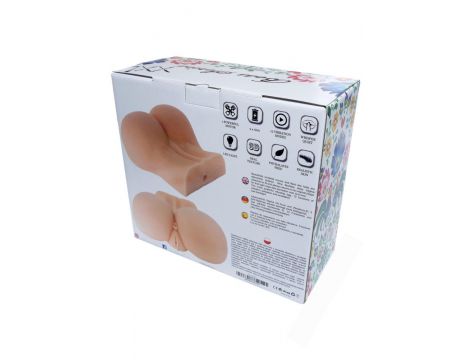 Masturbator wibrujący realistyczny XXL z pochwą i pośladkami 27 cm - 11