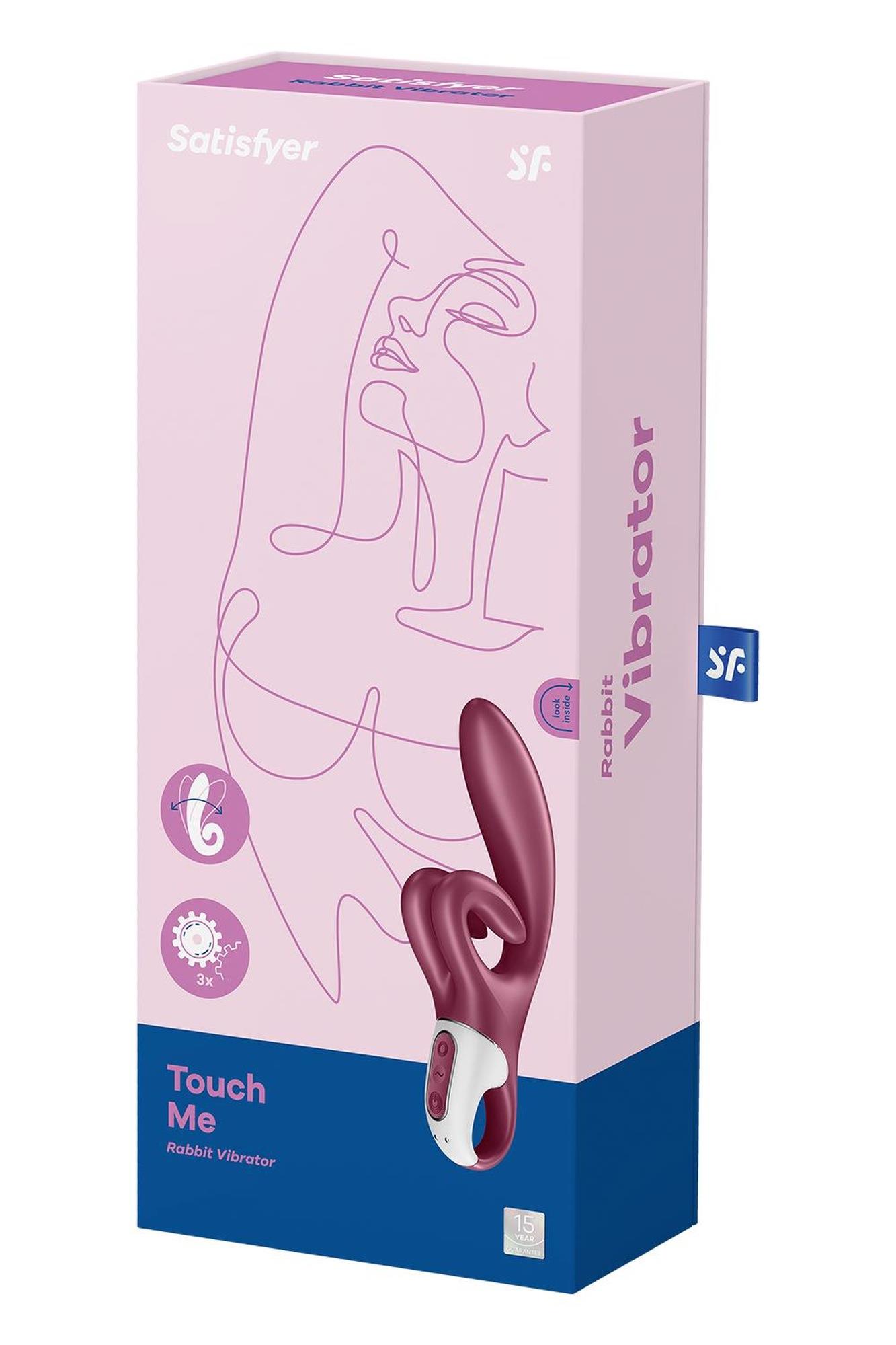 wibrator króliczek satisfyer touch me bordowy
