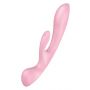 Wibrator króliczek Satisfyer Triple Oh różowy z 3 silnikami USB - 8