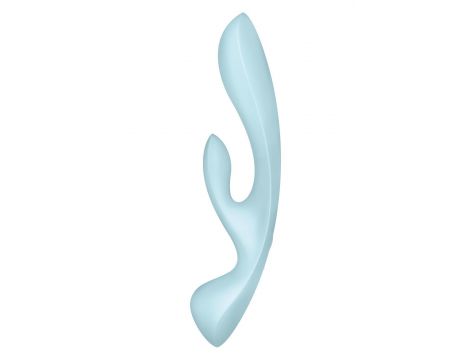 Wibrator króliczek Satisfyer Triple Oh jasnoniebieski USB wodoodporny - 3