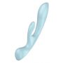 Wibrator króliczek Satisfyer Triple Oh jasnoniebieski USB wodoodporny - 2