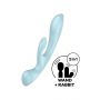 Wibrator króliczek Satisfyer Triple Oh jasnoniebieski USB wodoodporny - 3