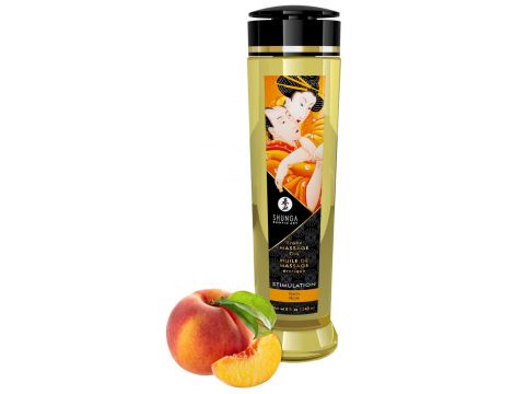 Erotyczny olejek do masażu Shunga Stimulation brzoskwiniowy - 2