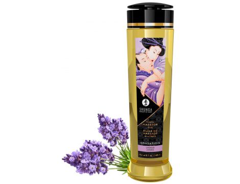 Olejek do masażu erotycznego Shunga Sensation lawendowy - 2