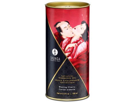 Olejek rozgrzewający do masażu Blazing Cherry Shunga - 4