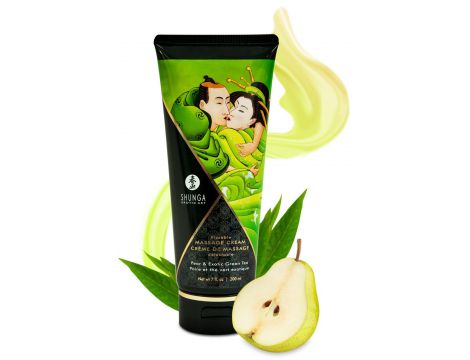 Smakowy krem do masażu Exotic Green Tea Shunga 200 ml - 2