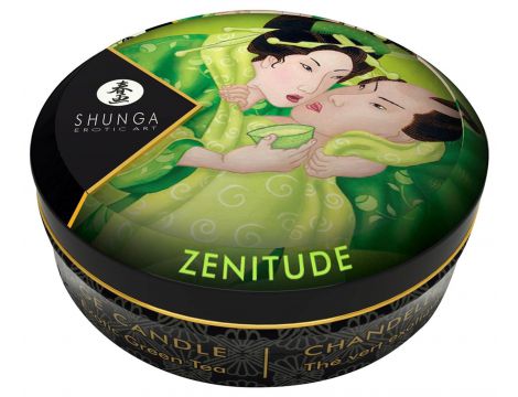 Mini Świeca do masażu Zenitude zielonej herbaty Shunga - 2