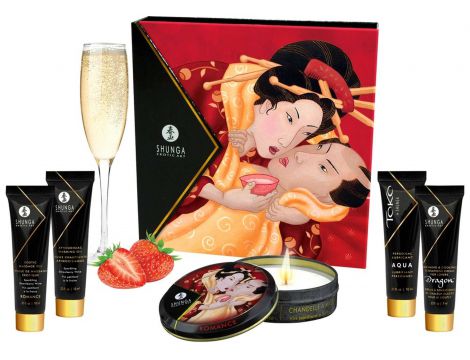 Zestaw Shunga Geisha's Secret Truskawkowo Szampański - 5
