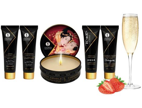 Zestaw Shunga Geisha's Secret Truskawkowo Szampański - 6
