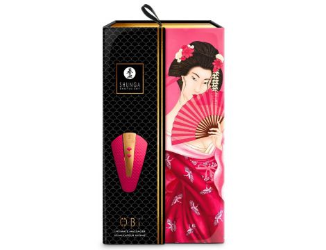 Wibrator Obi Shunga malinowy silikonowy USB - 2