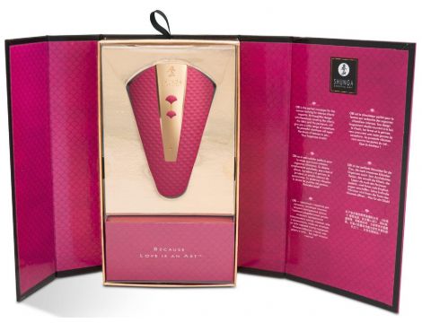 Wibrator Obi Shunga malinowy silikonowy USB - 7