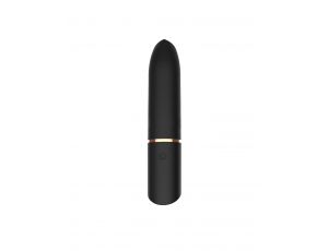 Mini wibrator Adrien Lastic Rocket czarny silikonowy USB 9 cm