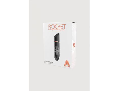 Mini wibrator Adrien Lastic Rocket czarny silikonowy USB 9 cm - 6