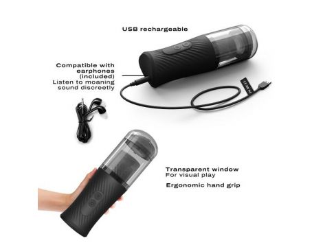 Automatyczny masturbator Thrust Blow Dorcel z przyssawką 15 cm USB - 11