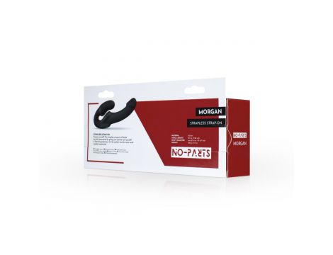 Samonośny strapon Morgan No Parts silikonowy 22 cm czarny - 3