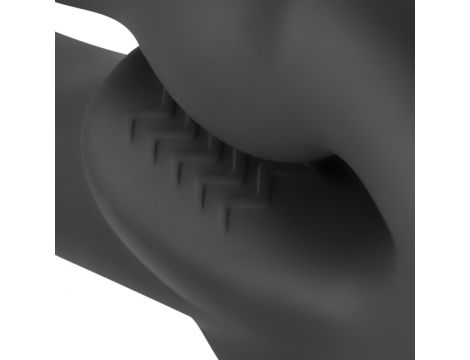 Samonośny strapon Morgan No Parts silikonowy 22 cm czarny - 11