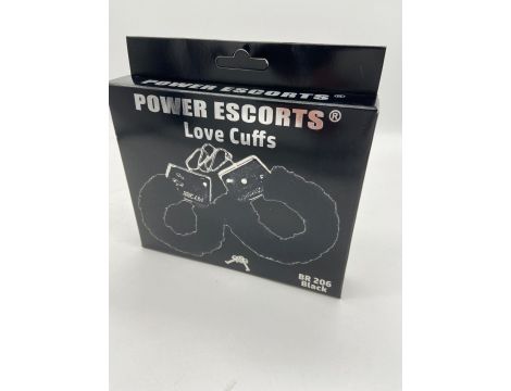 Kajdanki z futerkiem Power Escorts czarne - 3