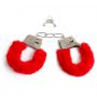 Kajdanki z futerkiem Love Cuffs czerwone Power Escorts - 2