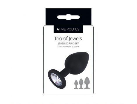 Zestaw zatyczek analnych Me You Us Trio of Jewels czarny - 3