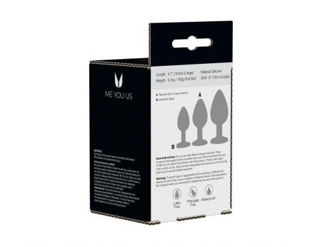 Zestaw zatyczek analnych Me You Us Trio of Jewels czarny - 5