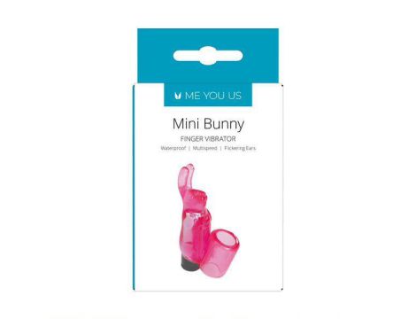 Wibrator króliczek Me You Us Mini Bunny na palec różowy 9 cm - 2