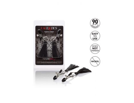 Klipsy na sutki z frędzelkami Calexotics czarny 5,75 cm - 3
