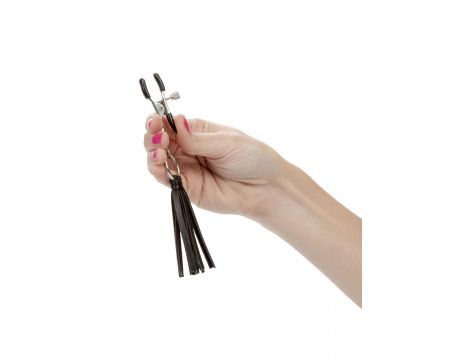 Klipsy na sutki z frędzelkami Calexotics czarny 5,75 cm - 4